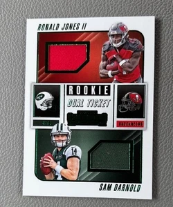 2018 Panini Contenders Ronald Jones/Sam Darnold Player Worn Rc Patches Green! - Picture 1 of 2