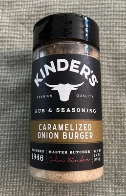 KINDER'S CARAMELIZED ONION BURGER RUB & SEASONING 5.4 OZ (BEST BY 01/2028) - Image 1 of 3