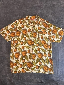 Tennessee Volunteers Hawaiian Short Sleeve Button Down Size Medium Orange/white - Picture 1 of 6