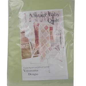 Vintage Baby Quilt Kit Charm Square And Jelly Roll Friendly 42" X 42" - Picture 1 of 4