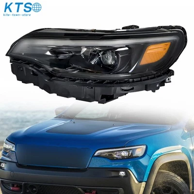 For jeep cherokee 2019-2022 LED Headlight W/Ballast Black Housing Driver Left LH - Image 1 of 4