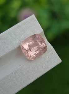 Corte cojín topacio imperial natural de 10,06 quilates | Gema rosa-naranja Katlang sin tratar - Imagen 1 de 4