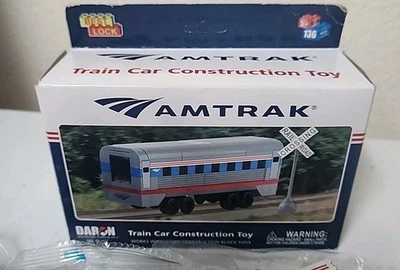 Конструкция вагона поезда AMTRAK LEGO-like игрушка-конструктор кирпичик открытая коробка - Изображение 1 из 3