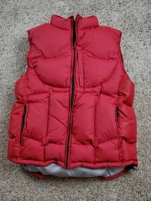 Chaleco acolchado vintage Gap Down mediano para hombre rojo cremallera completa bolsillos con cremallera Y2K  Foto 1 de 4