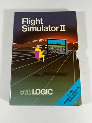 A2-FS2 SubLogic Flight Simulator II 1983 Apple II Family Complete Box - Image 1 of 4
