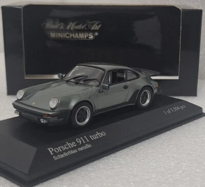 Porsche 911 (930) Turbo 1977 azul pizarra metálico 1:43 Minichamps 430069007 (7) Foto 1 de 4