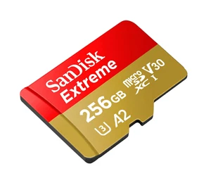 SanDisk Extreme microSDXC card + SD adapter, SDSQXAV-256G-GN6MA - Bild 1 von 6