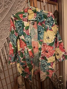 Vintage California Connection inc. Women’s tropical Flower Blouse - Picture 1 of 4