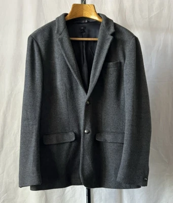 John Varvatos Luxe USA Size XL Gray Wool Blend 2 Button Sweater Blazer - Image 1 of 4