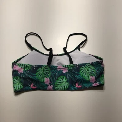 NUEVO Bikini Top de Natación Niñas Talla 150 (no EE. UU.) Floral Verde Acolchado Correa Ajustable Foto 1 de 4