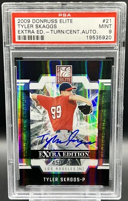 Tyler Skaggs 450/820 2009 Extra Ed Turn/Century PSA 9 *Low Pop* Angels automático radiocontrol Foto 1 de 4