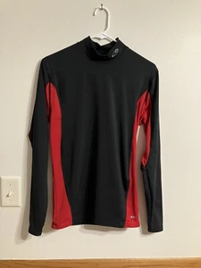 Champion Medium Boys Long Sleeve Turtleneck Black Sports Top Baseball M2 - Picture 1 of 7