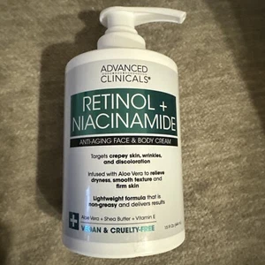 advanced clinicals retinol body lotion+ Niacinamide Anti Aging Face Body Cream - Picture 1 of 3