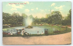 Postkarte Benton Park St Louis Missouri Fountain - Bild 1 von 2