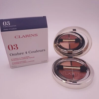 Clarins Ombre 4 Couleurs 4 Eyeshadows Intense Long Lasting 03 FLAME GRADATION  - Image 1 of 4