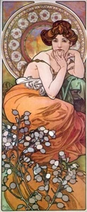 Mucha Topaz, Vintage Sophie, Wall Art Print Poster 14" x 11"  2013 - Picture 1 of 1