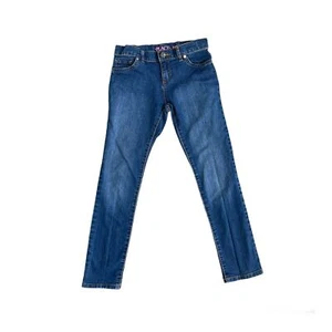 Girls 10 Children's Place Super Skinny Dark Wash Denim Jeans Adjustable Waist - Picture 1 of 3