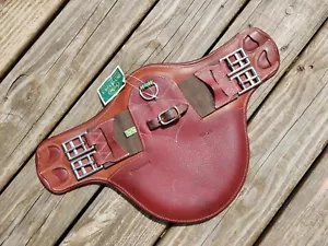 NUEVO CON ETIQUETAS Devoucoux Marrón Acolchado Cuero Protector de Vientre Corto Circunferencia - 16"/40 cm - Imagen 1 de 6