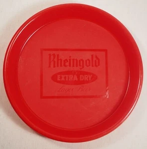 Vintage Rheingold Extra Dry Lager Beer Red Plastic Serving Tray 13 ¼” - Picture 1 of 2