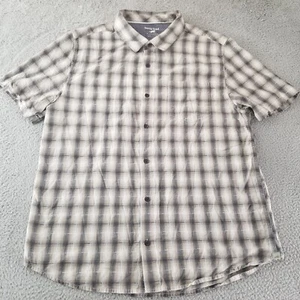 Horny Toad Shirt Mens Extra Large Beige Gray Check Short Sleeve Outdoor Trail - Picture 1 of 10