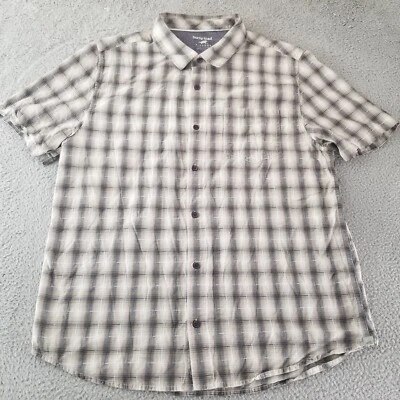 Horny Toad Shirt Mens Extra Large Beige Gray Check Short Sleeve Outdoor Trail - Image 1 of 4