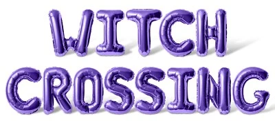 Banner Globo Letra CRUCE DE BRUJAS - 16" Globos Decoraciones Fiesta Halloween Foto 1 de 4