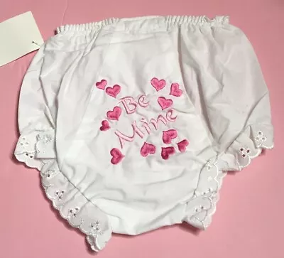 VALENTINES HEARTS 💕 TODDLER BLOOMER RUFFLED UNDERPANTS Diaper Cover 1 Pair NEW - Image 1 of 4