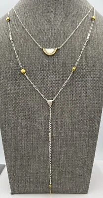 "Collar Silpada N3447 plata esterlina latón doble Y 3 vías 16-18""" Foto 1 de 4