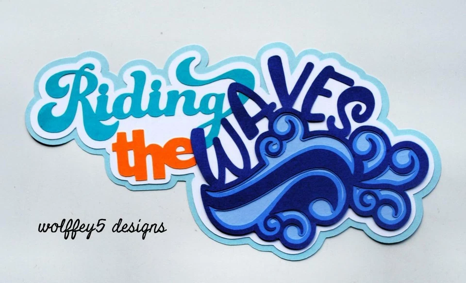 CRAFTECAFE SURF BEACH TITLE prefabricado papel piezas álbum troquelado piezas álbum Foto 1 de 1