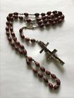 Antique Rosary With Relic Soil Catacombe Cross Opens Handmade Rome Italy 1930