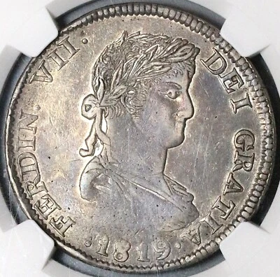 1819-Zs NGC VF 35 Mexico 8 Reales War Independence Zacatecas Mint Coin 23012502C - Image 1 of 4