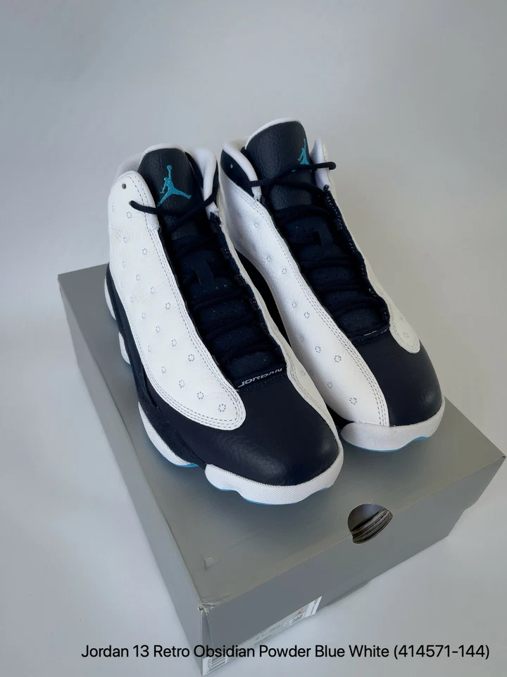 Jordan 13 Retro Obsidian Powder Blue White (414571-144) US9 - image 1 of 4