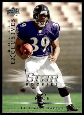 2008 Upper Deck Rookie Exclusives RE42 Ray Rice Baltimore Ravens Football Card - Image 1 of 2