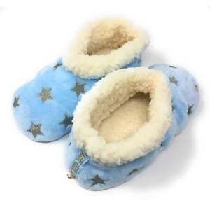 OoohGeez Womens Fuzzy Non-Slip Slippers, The Starz Blue, Indoor Cozy House Shoes