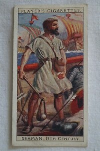 History of Naval Dress Vintage 1930 Pre WWII John Player Card Seaman 13th Cent.