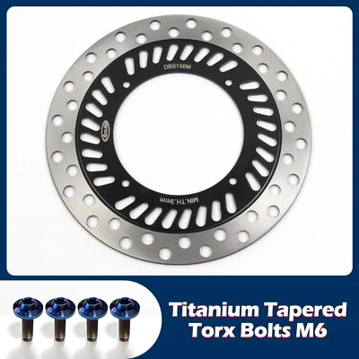 Front Brake Disc Rotor + Bolts Screws For Honda XR250R 1984-1987 XL250R 84-1992 - Image 1 of 4