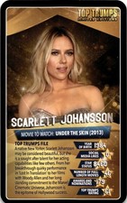 2019 Top Trumps Movie Stars Card  Scarlett Johansson 