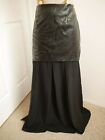 Sara Phillips Black Maxi Skirt Size 10 Nwt New Vegan Leather Silk Designer Long
