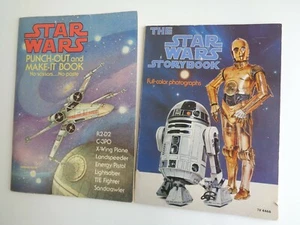 Lot of 2 Vintage Star Wars Books-Star wars Story book/Punch-Out & make It Book   - Picture 1 of 12