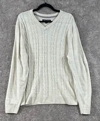 Suéter Tricots St Raphael Para Hombre Grande Beige Tejido con Cable Pullover Manga Larga Foto 1 de 4