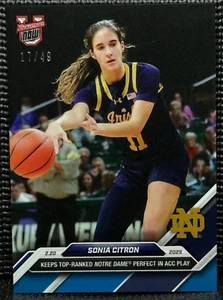 🏀 Sonia Citron - /49 - Blue - 2024-25 Bowman U NOW - Notre Dame - Free Shipping - Picture 1 of 6