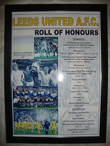 Rotolo d'onore Leeds United storia club - stampa incorniciata - Foto 1 di 2