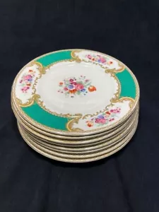 Staffordshire MYOTTS "The Bouquet" Luncheon plates #2381 - Picture 1 of 5