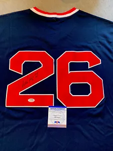 BOSTON RED SOX WADE BOGGS SIGNED #26 COOPERSTOWN COLLECTION JERSEY PSA AL75313 - Picture 1 of 4