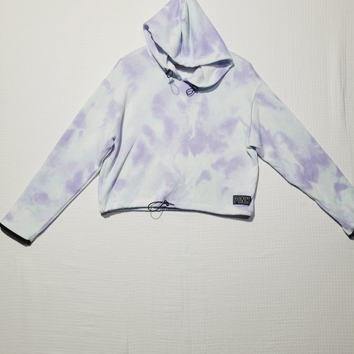 UNDERCOVER Felpa con cappuccio rosa grande donna L Victoria's Secret bianca viola tinta morbida crop