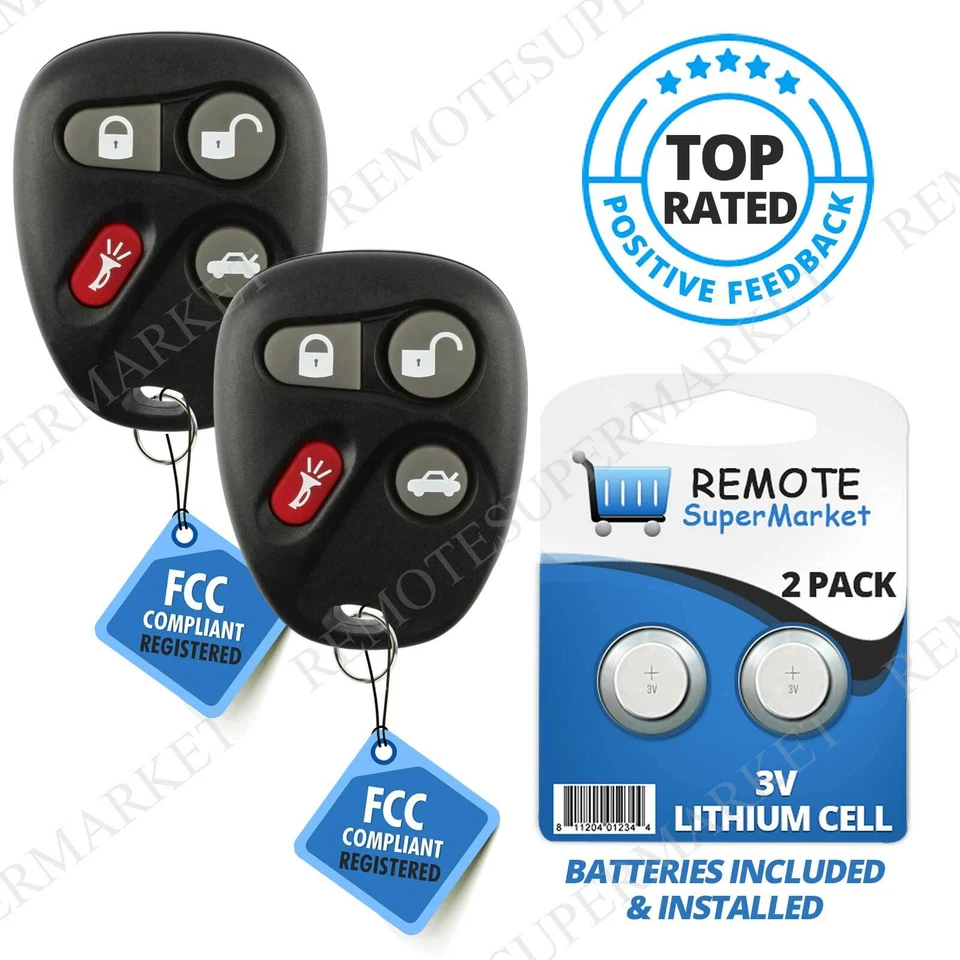 2 for 2001 02 03 04 05 Chevy Impala Monte Carlo Keyless Remote Car Key Fob Foto 1 de 1