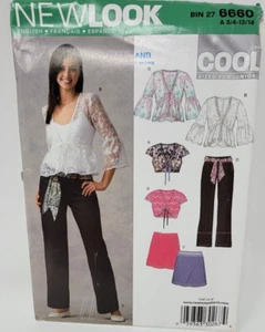 New Look 6660 Junior Über Bluse Cardigan Hose Rock Gr. 3/4-13/14 Schnittmuster - Bild 1 von 3