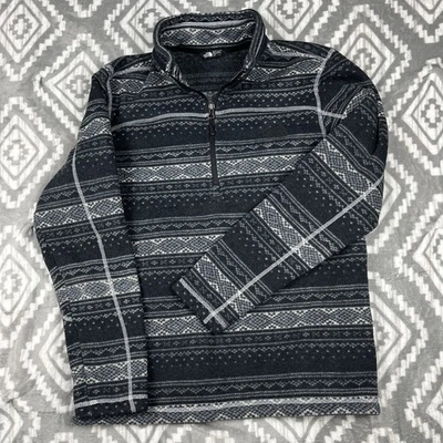 The North Face 1/4 Zip Fleece Jacket Fair Isle Aztec Mens Large Tsillan Sweater - Image 1 of 4