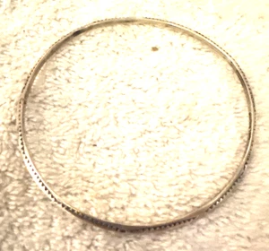 Vtg Sterling Silver NAVAJO Stack Bracelet HANDMADE STAMP STACK BANGLE see all NR - Picture 1 of 4