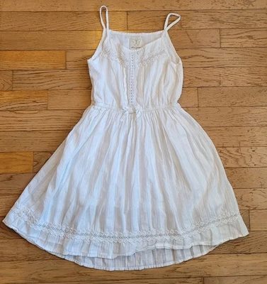 Ella Moss Summer White Dress Girl's Medium 7/8 Lined Cotton - Image 1 of 4